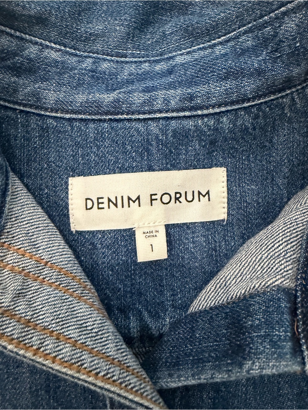 Denim Forum the 90s short sleeve denim top - Picture 4 of 4
